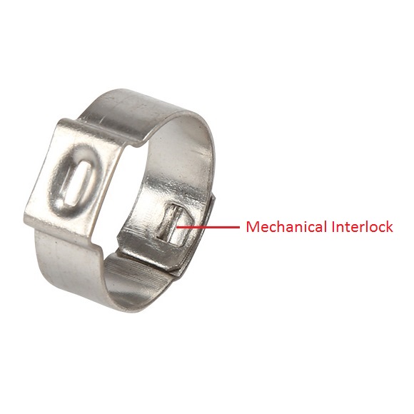 single ear clamp with mechanical interlock 6